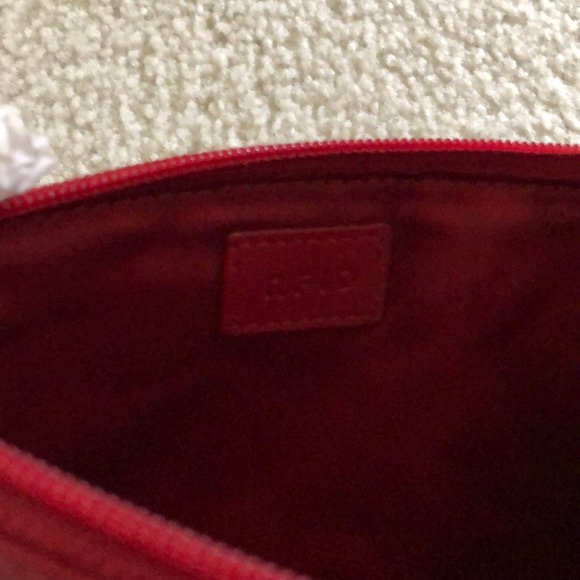 Barneys New York RIFD Leather Pouch. Red. New! - Picture 4 of 5